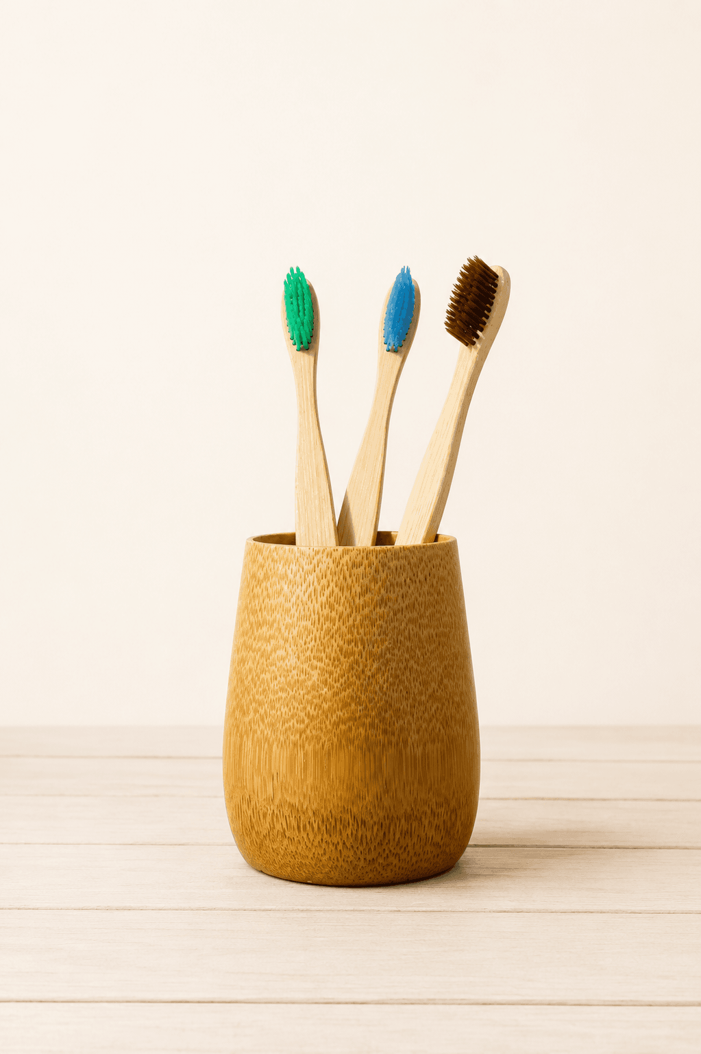 Organic Biodegradable Bamboo Toothbrush and Dental Care Set